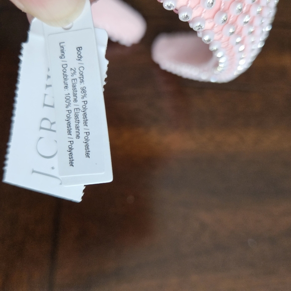 J.Crew padded rhinestone headband, pink/ Silver